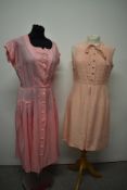 A late 1940s/50s St Michaels dress,AF, and a pink 1960s dress.