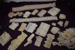 A collection of lace, crotchet and similar, some intricate pieces and good lengths.
