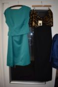 A collection of 1980s dresses and clothing, including 'La Regina' dress still with swing tags.