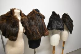Four vintage fur shrugs/capes, around 1930s to 1940s.