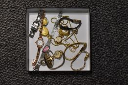 A selection of ladies wrist and pendant watches including Buler, Accurist, Pulsar etc
