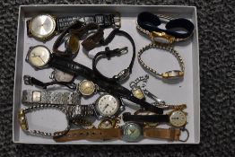 A selection of vintage wrist watches including Walt Disney Alice In Wonderland, Oris, Helvetia,