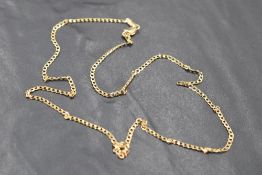 A 9ct gold curb link chain, approx 18' & 2.4g