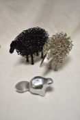 A mid century John Hoselton style modernist aluminium cast beaver study