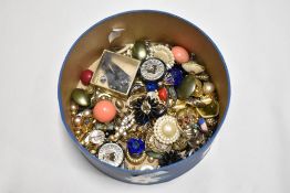 A selection of vintage clip on earrings.