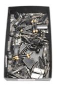 A selection of vintage and antique black beads.