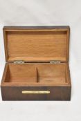 An early 20th century English oak box, fabricated from wood excavated from Furness Abbey, laid 1127,