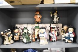 A collection of Old English Lords jugs by Roy Kirkham potteries, some with boxes.