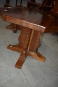 A Colin 'Beaveman' Almack African hardwood occasional table, of octagonal form with slightly