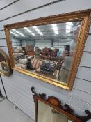 A gilt frame wall mirror , approx. 76 x 53cm