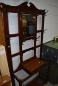 A late 19th/early 20th Century mahogany hall stand
