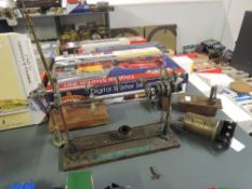 A collection of Live Steam Accessories including Lighting, Pulley Stands, Boiler and Burner