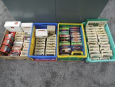 Four boxes of modern diecasts including Matchbox Models of Yesteryear, Days Gone, Pepsi, Coca Cola