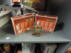 Two USE Unit Steam Engines Kits No1 boyh boxed along with a similar brass model engine made up