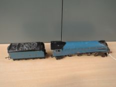 A Hornby 00 gauge LNER 4-6-2 Loco & Tender, Quick Silver 15 in non original box