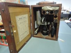 A T.S. M'Innes & Company Ltd Steam Engine Indicator in original wooden fitted case having carry