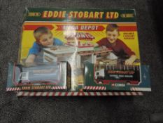 A Corgi Eddie Stobart Ltd plastic Mega Depot along with two Eddie Stobart diecasts, all boxed