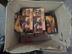 Thirteen Matchbox and Corgi diecasts, all Fire Engines including boxed Models of Yesteryear
