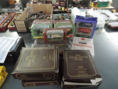 A collection of EFE diecasts including The Rank Hovis Story boxed sets, Fisherman's Friends boxed