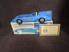A Schylling tin plate and clockwork model, Sir Ian's Bluebird Land Speed Record Car in original
