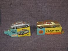 Two Corgi diecast, 245 Buick Riviera in metallic gold with red interior and 315 Simca 1000
