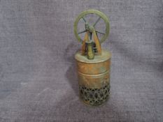 A possible 1890's/ early 20th century Candle Powered Single Cylinder Steam Engine having spoked
