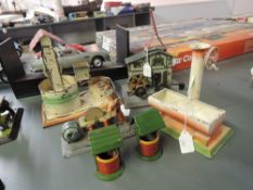 Six early 20th century and later Live Steam Accessories including Bing Village Pump, Sand Bucket,