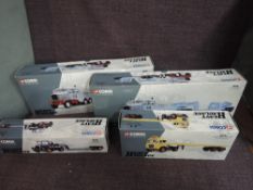 Four modern Corgi Heavy Haulage Boxed Sets, 17601 Hills of Botley x2, 12801 Edward Beck & Son Ltd