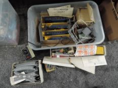 A Triang Railways 00 gauge Train Set having two Locomotives and three carriages, track and