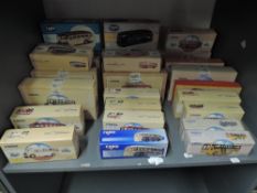 A collection of Twenty Eight 1990's Corgi diecast mixed vintage single decker Coaches including