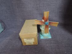 A 1930's Fleischmann 0 gauge tin plate model Windmill in original box