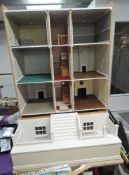 A modern Chris-A-Liz part built Three Storey Georgian Town House Dolls House having steps to front