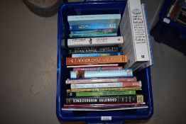 A box of mixed genre books including Graham McCann 'Only Fools and Horses', 'Cognitive Psychology-