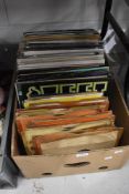 A selection of one hundred mixed vinyl albums and LP's