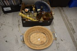 A novelty AGA teapot in cream, a J Kent blue and white bowl, a collection of knitting needles in
