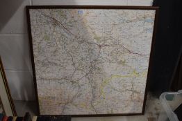 A large map of Kirkby Stephen and surrounding areas, possibly write on wipe off.