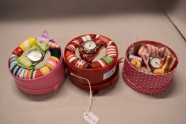 Two ribbons quick change watches and one watch set.