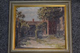 John Archbould, (20th century), an oil painting, Brookbottom Cottage, signed and attributed verso,