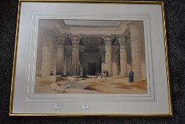 David Roberts, (1796-1864), after, a 20th century re-print, The Portico of the Grand Temple of