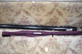 An Abu Garcia 3pc 11ft conolon 800 carbon composite quiverite 8110 916120 in soft sleeve and plastic