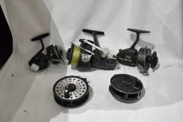 5 vintage fishing reels 3 spin reels and 2 fly reels
