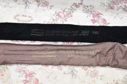 A Shakespeare 11ft 2pc clubmaster quiver rod and a Shakespeare sigma graphite 1760-300 in original