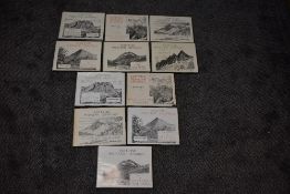 Wainwright. Signed copies. Scottish Mountain Drawings. Volumes 1-6. 1970's. Each signed. With;