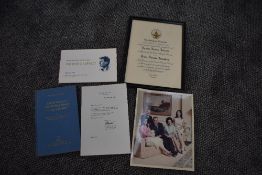 Lyndon Baines Johnson. A framed special invitation to the Inauguration by Dale Miller; a copy of '