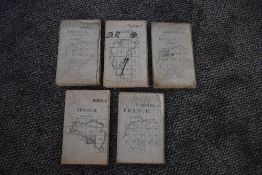 British Army Maps. First World War. France and Belgium. Cloth-backed, folding. (5)