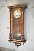 A 19th Century mahogany cased Vienna wall clock