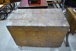 A large rustic period shipping trunk