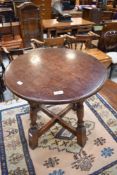 An early to mid 20th Century oak circular top coffee table (Chapmans Carlisle)