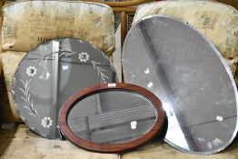Three assorted wall mirrors