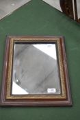 A Victorian mahogany wall mirror, approx. 40 x 32cm